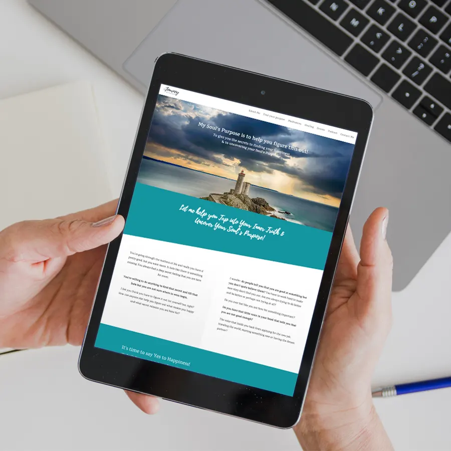 Diseño web para coach de meditación – Jess