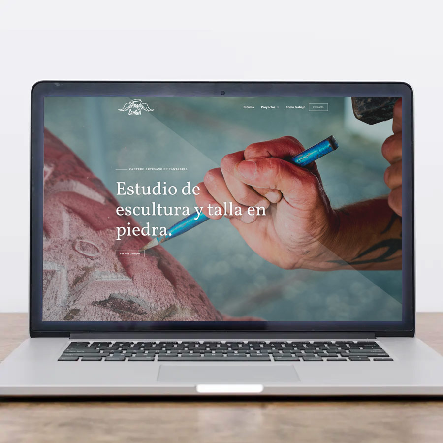 Diseño web para el artista de piedra tallada natural con muestra de los trabajos realizados
