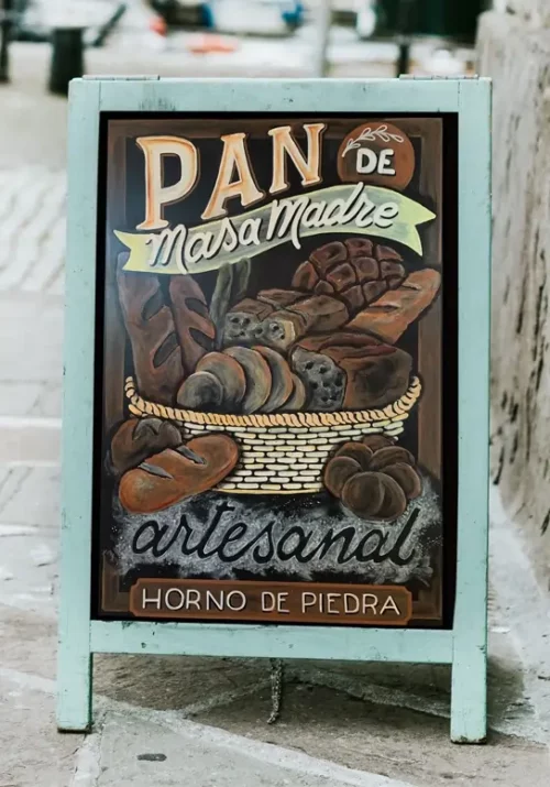 Pizarra de precios - panaderia